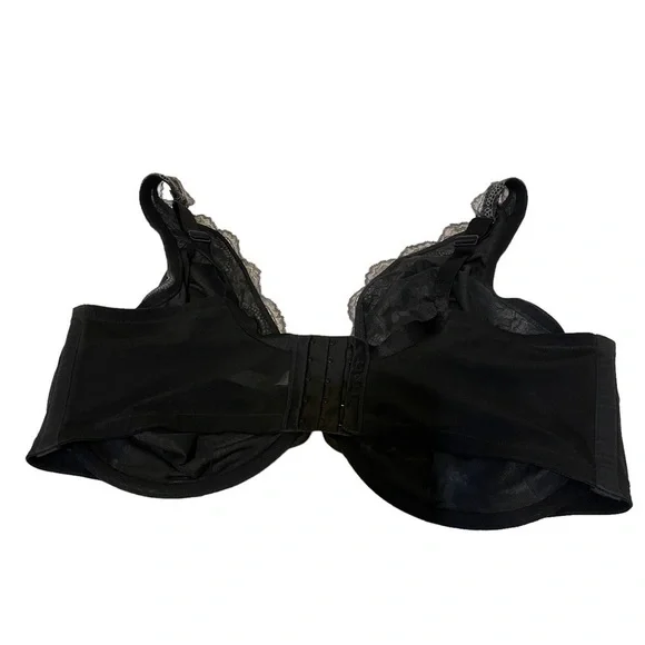 CACIQUE Full Figure Lightly Lined Full Coverage Black Lace Bra - Picture 7 of 8